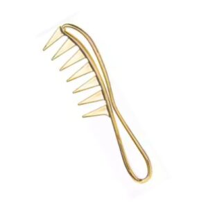 Peine dientes de tiburón dorado